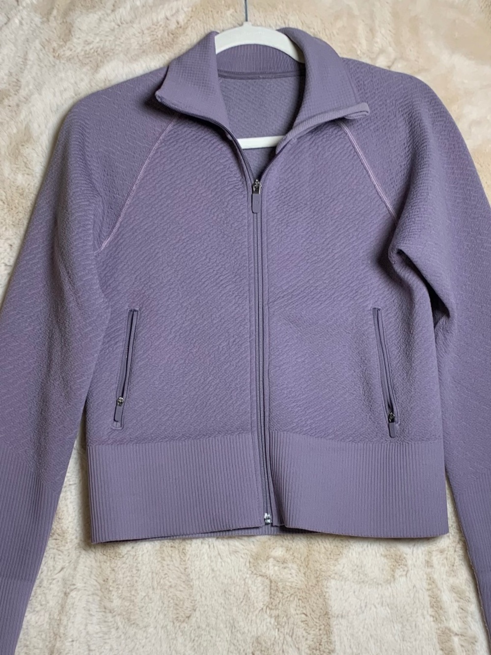 Lululemon End State Full Zip - Dusky Lavender,purple textured jacket sz 6